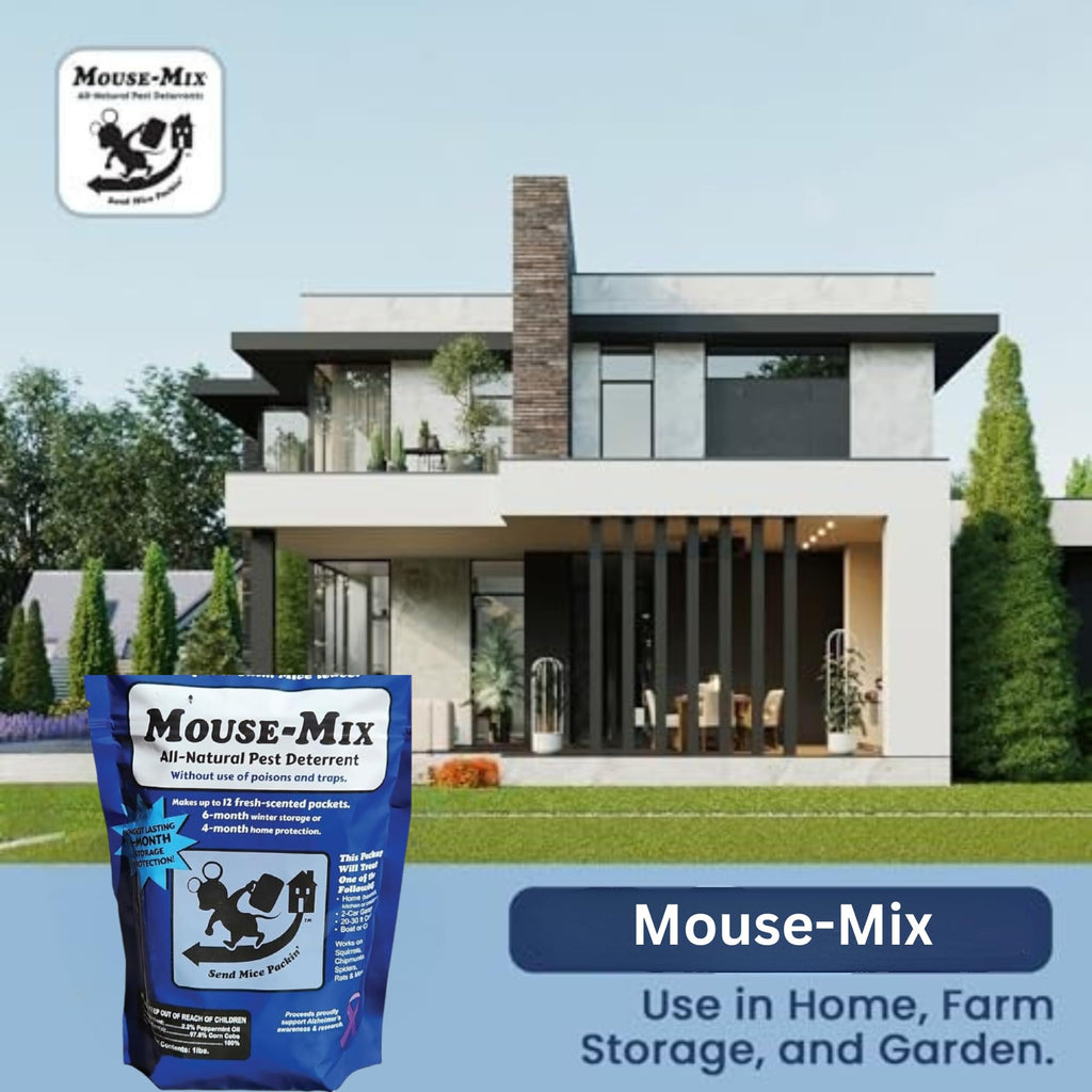 All-Natural Mouse-Mix Rodent and Pest Repellent, Repel Nesting in Your Home/Shed/Garage/RV/Car/Boat/Storage, Safe for Indoor Use, Kit & Pet Friendly -1 lb. Bag, Peppermint