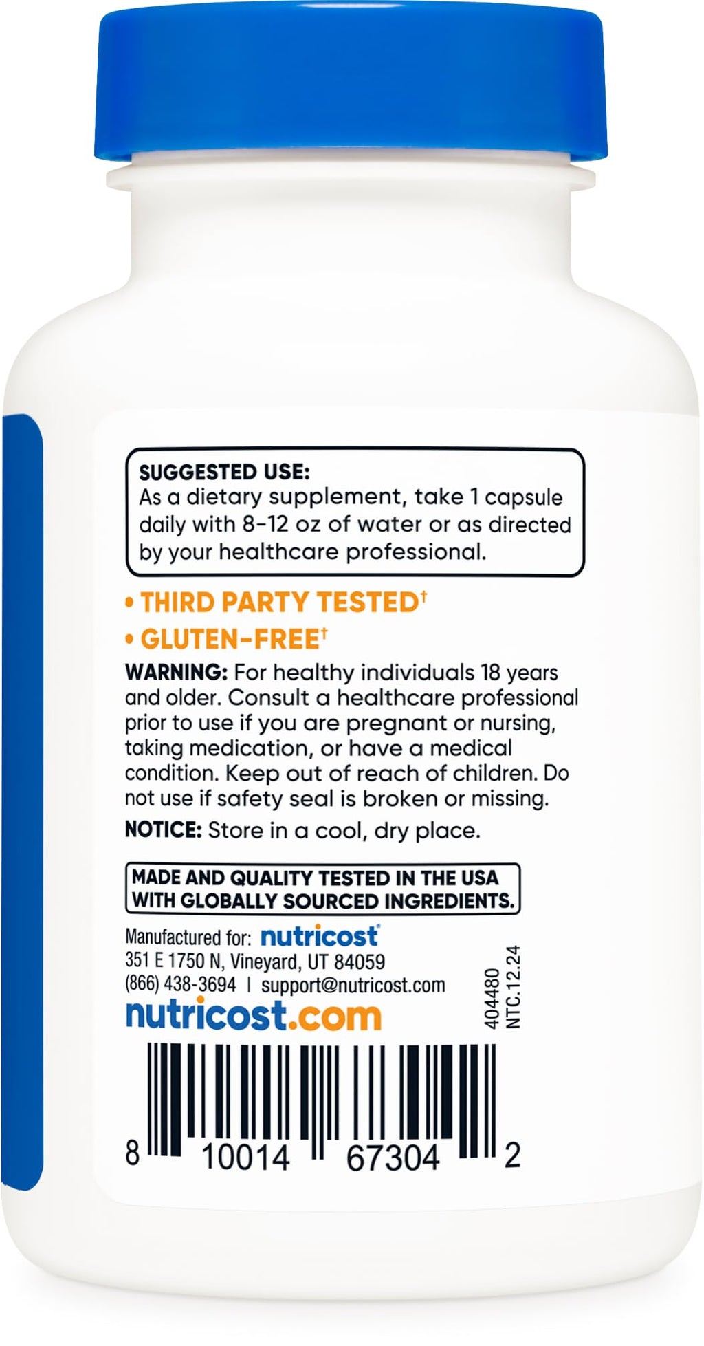 Nutricost Policosanol 25mg, 120 Capsules - Gluten Free, Non-GMO, and Vegetarian Friendly