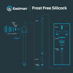 Eastman 10 Inch Frost Free Sillcock, 1/2 Inch MIP x 1/2 Inch Sweat, Blue, 80222