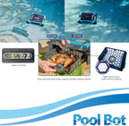 The Original Pool Bot™ Skimmer | Solar Surface Cleaner | Solar Pool Automatic Next Gen Avoidance System | All Day Runtime | Large Capacity Basket