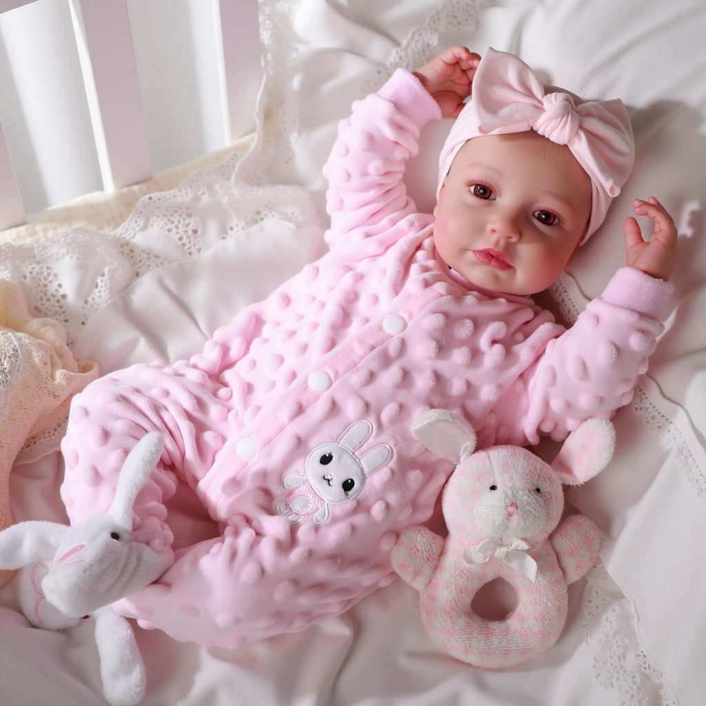 BABESIDE Reborn Baby Dolls - 20-inch Cute Soft Vinyl Realistic Baby Doll Real Life Baby Dolls with Complete Accessories Perfect for Cuddling, Playtime, and Gift Giving