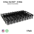 Display Technologies Visi-FAST Spring Push Drink Dispenser, Refrigerator Organizers and Storage for 12/16 oz Beverages, Bottles, and Cans, Drink Dispenser for Fridge, Commercial and Home, (Pack of 1)