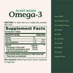 Nature's Bounty Omega 3,Plant-Based Omega 3 Fatty Acid Supplement,520mg,Supports Whole Body Health Including Heart,Skin,Joint,30 Vegetarian Softgels,Fish Oil Alternative,(Pack of 3)