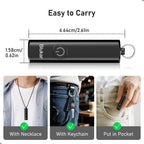 Blukar 2 Pack Rechargeable EDC Flashlight, 360L Mini Keychain Flash Light with 3 Lighting Modes, Memory Function, Waterproof, Compact and Portable Pocket Light for Everyday Carry, Emergency, Camping
