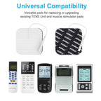 DOMAS TENS Unit Electrode Pads (XL) - 4x6 Inch for Back Pain Relief- Compatible with TENS 7000 and Other 2mm Pin Units - Reusable & Latex-Free