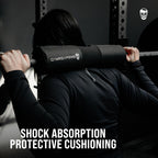 Gymreapers Barbell Squat Pad - Protective Bridge Pad For Hip Thrust, Squats, Lunges - Hip Support, Neck Protection For Bar (Black Covered)