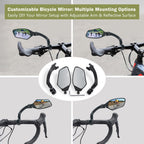 TXZSXS Adjustable Handlebar Bike Mirrors, Left & Right Bicycle Mirror Set