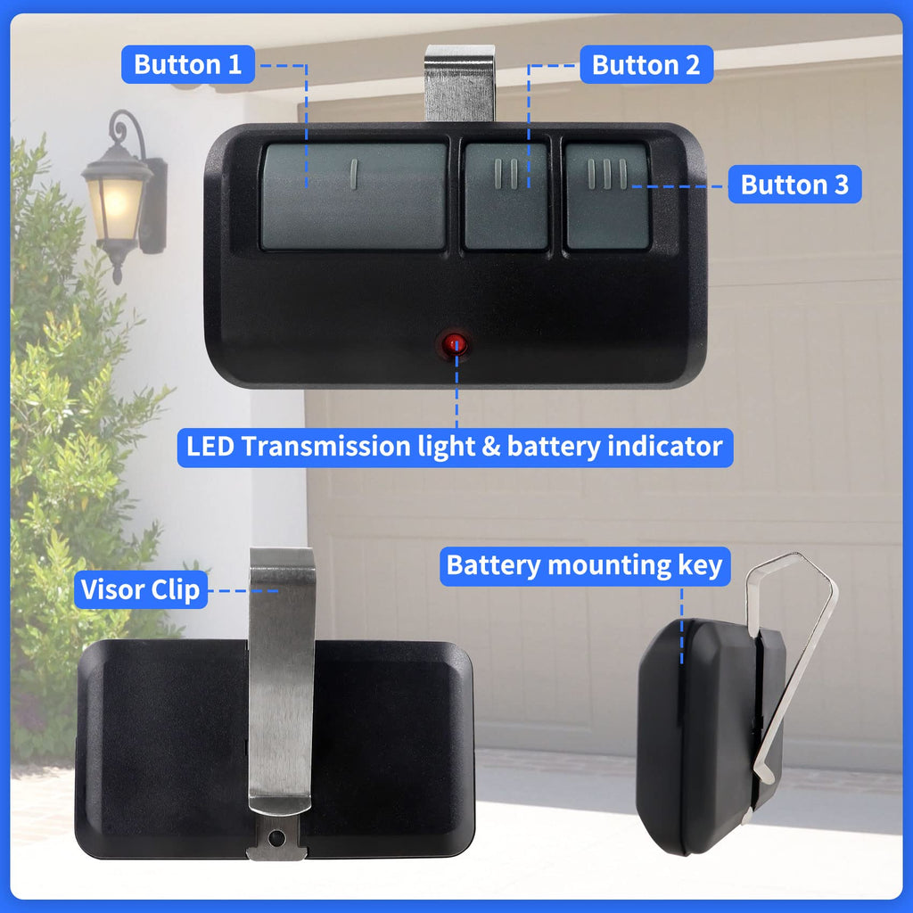 893MAX for liftmaster Craftsman Chamberlain Garage Door Opener Remote, Universal Garage Door Opener Remote Replaces 893LM G953EV-P2 371LM 373LM 890MAX 971LM 973LM(10 Pack)