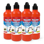 Bell Bird Drain Clog Remover & Pipe Cleaner - Thick Power Gel Dissolves Hair, Grease, and Soap Scum - Septic Safe Odor Eliminator for Kitchen Sinks, Tubs, Showers & Toilets (Pack of 4)