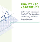 Prevail Incontinence Underpads - Unisex Disposable Underpads for Men & Women - Super Absorbent, 30" X 30", 100 Count (10 Packs of 10)