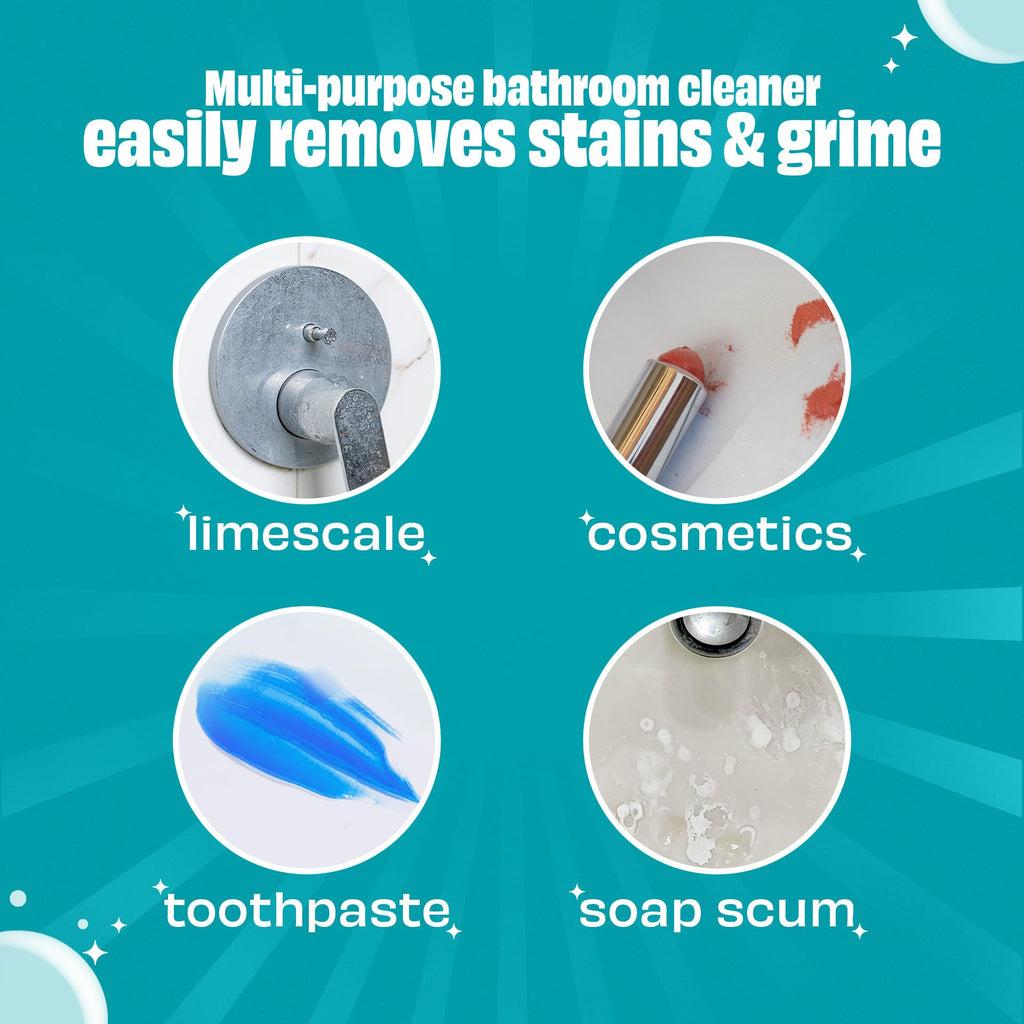 Scrubbing Bubbles Easy Clean Foaming Bleach-Free Bathroom All Purpose Cleaner, Fast-Acting Foam Cleans Limescale, Dirt and Grime on Showers, Sinks, Toilets, Tiles, Counters, & More, 32oz Spray