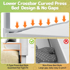 omzer Toddler Bed Rails Guard Foldable Crib Rail Guard,Baby Bed Rail for Toddlers/Elderly with Reinforced Anchor Safety for Cribs, Twin, Double, Full Size Queen & King Bed (48")