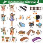 HIYZI 100 Pcs Fairy Garden Accessories Miniatures Figures Kit