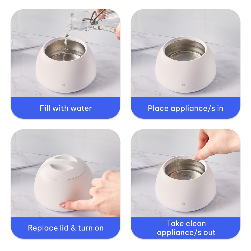 Zima Dental Pod: Ultrasonic Retainer Cleaner. The Original Retainer Cleaner Machine, Aligner Cleaner, Nightguard Cleaner, Mouthguard Cleaner, Denture Cleaner