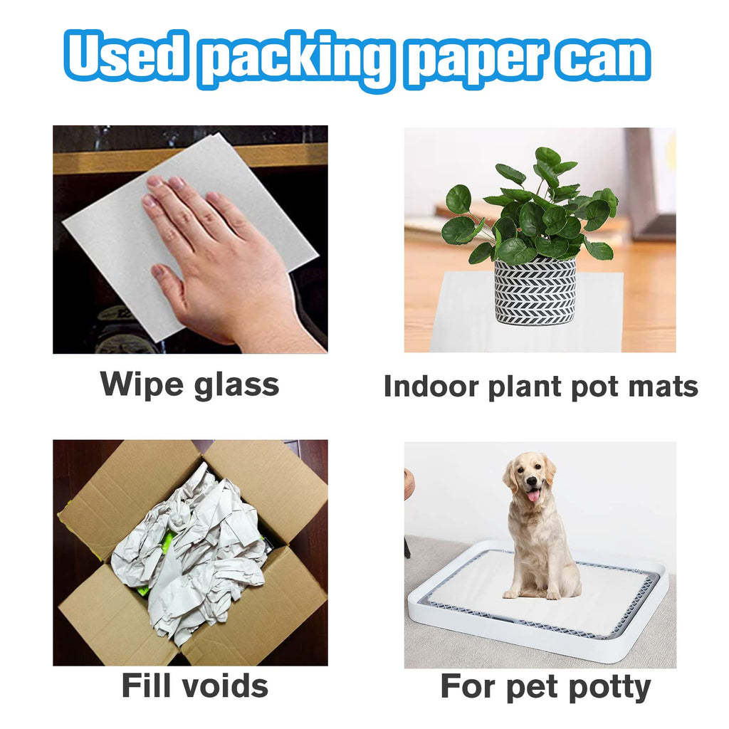 Packing Paper for Moving, Newsprint Packing Paper Sheets for Shipping Transportation,Wrapping, Fill the Moving Boxes and Protect Fragile Items (100 Sheets, 27”x15”)