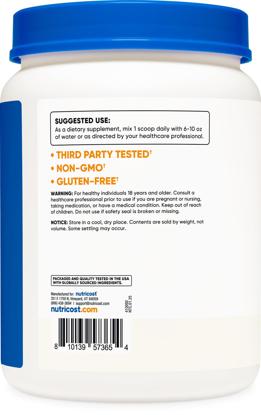 Nutricost L-Arginine Powder 1KG - Pure L-Arginine, 5g Per Serving