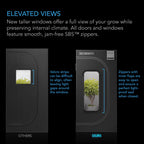AC Infinity CLOUDLAB 844, Advance Grow Tent 4x4, Thickest 1" Poles