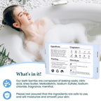 TranquilBliss Bath Bombs Set 50 PCS with 10 Scents, Natural Bathbombs, Blue