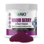 AKI Maqui Berry Extract Powder – Wild Harvested from Patagonia, High in Anthocyanins & Polyphenols, Freeze-Dried Superfruit for Smoothies, Non-GMO, Vegan, 150g/ 5.3 oz