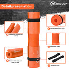 NEALFIT Barbell Pad Squat Pad for Squats���Squat Bar Pad���Great for Weightlifting,Lunges and Hip Thrusts���Foam Sponge Pad���Fit Standard and Olympic Bars Perfectly (Orange)