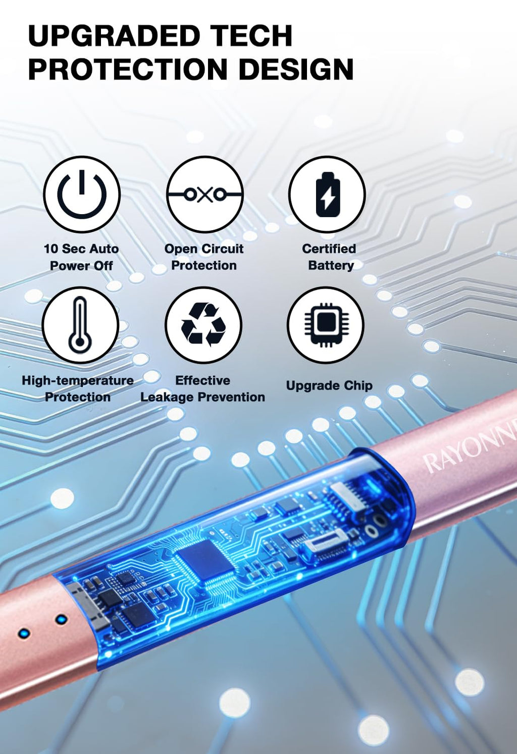 RAYONNER Electric Candle Lighter - USB Rechargeable, Flameless Plasma, Windproof, Pocket Size for Candle, Cooking, BBQ, Firework (Rose Gold, 3 Pack)