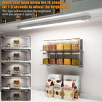 2Pcs 24 Inch Under Cabinet Lights with Hand Wave, Under Counter Lighting 5000K Cold White,Dimmable,Plug and Play,LED Lights for Kitchen Cabinet, Cupboard, Closet, Desk