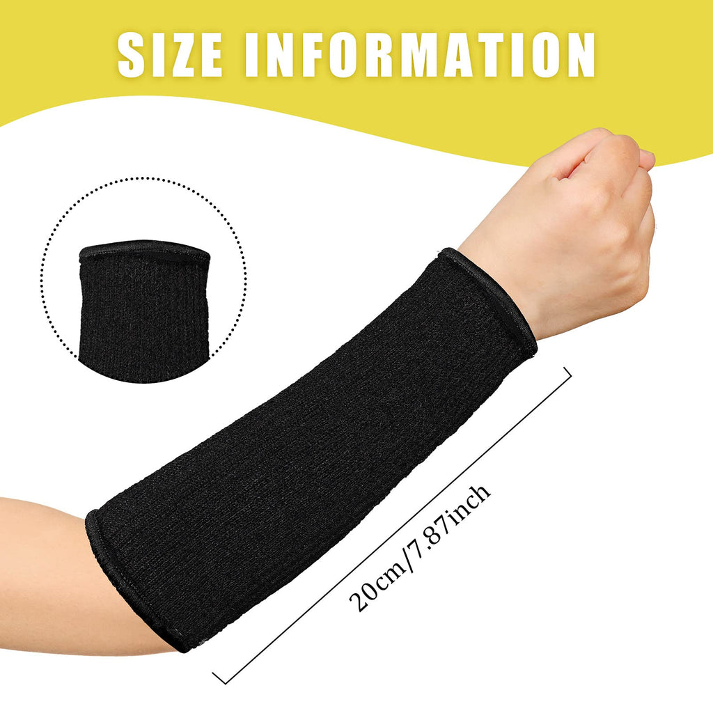 Sintege 3 Pairs Arm Protectors for Thin Skin and Bruising Cut Resistant Forearm Sleeve Level 5 Arm Burn Protection Sleeve (Black, Beige, Grey,7.9 Inch)