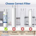 WF3CB Replacement Water Filter, Compatible with Frigidaire WF3CB, Pure Source 3, 706465, 242069601, 242086201, 242017800, WF425, Height 9 inches, Pack of 3