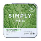 SIMPLY Peppermint Breath Mints, 6 Tins (30 Each) Sweetened by Cane Sugar