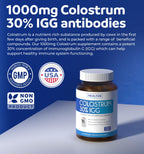 Bovine Colostrum for Women - Colostrum Supplement with 1,000mg per Serving and 30% IgG Immunoglobulins from First Milking - Low Heat Processed for Maximum Potency Non-GMO & Made in the US (1 Month)