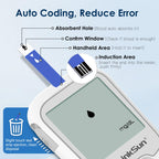 G-425-1 Blood Glucose Monitor Kit, 100 Test Strips &100 Lancets, 1 Control Solution, 1 Blood Sugar Monitor, 1 Lancing Device, Diabetes Testing Kit, No Coding, Large Display, Glucometer for Home Use