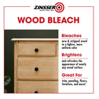 Zinsser Wood Bleach Kit | Lighten Furniture, Floors, Cabinets, Trim | Removes Red Tone | 2-Step Brightening System | 2-Step 8 fl. oz. Kit (16 fl. oz. Total)