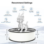 YUGMCOCE Silk PLA Filament 1.75mm,3D Printer Filament with a Metallic Glossy Finish, Dimensional Accuracy +/- 0.02 mm, 1kg Spool(2.2lbs) Fits for Most FDM 3D (A-Silk White Pla)