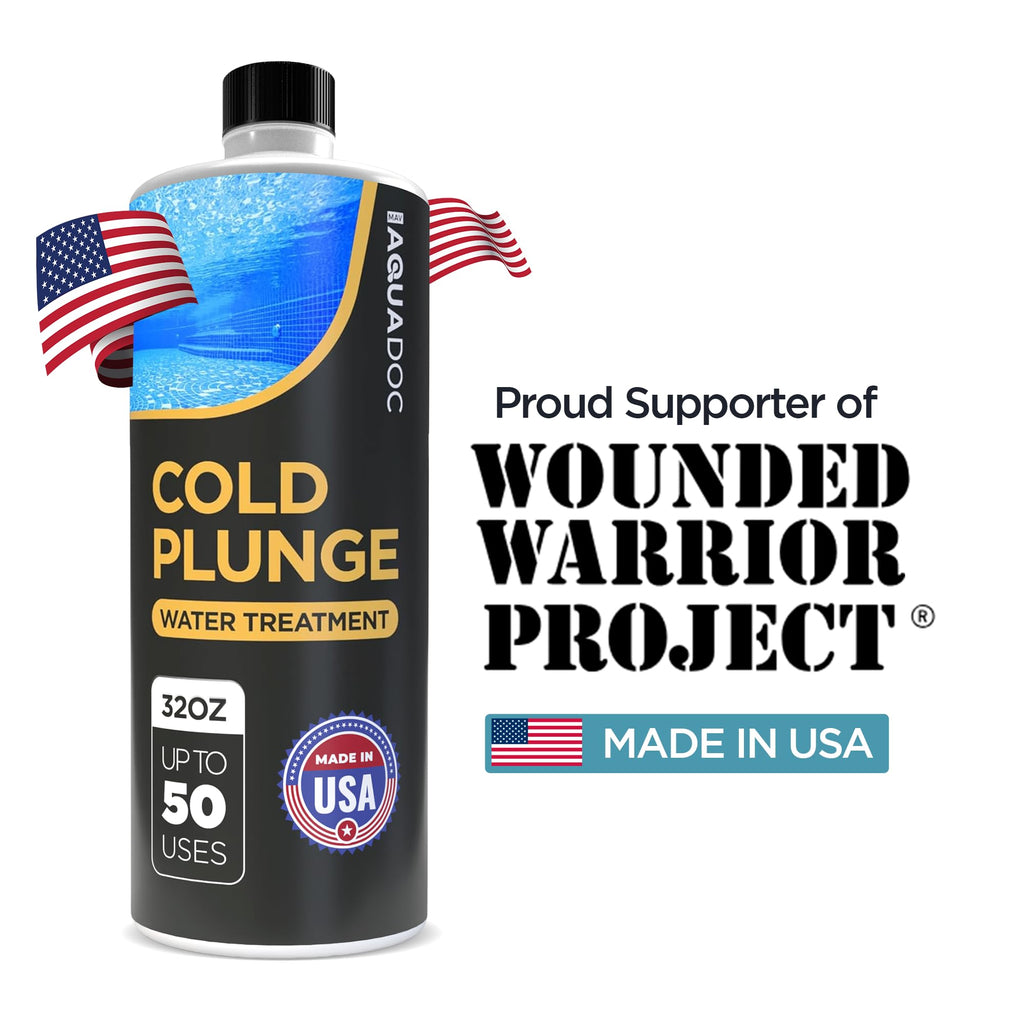 AquaDoc Cold Plunge Water Treatment - Ice Bath Cleaner and Water Stabilizer - Cold Plunge Weekly Treatment for Fresh Water - Made in USA - 32oz