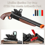 Bugrtey Double-barreled Toy Gun - Two Modes Realistic Soft Bullet Toy Guns Blaster with Sight - Educational Shooting Toy Shotgun - Ideas Gifts for Christmas Birthday Halloween Present