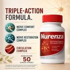 Vita Sciences Nurenza Neuropathy Supplement for Nerve Health and Fast Repair. Natural R-ALA Form 40x Strength with Vitamins and Antioxidants to Renew and Revitalize Feet, Hands, Legs, and Toes. 60 Ct.
