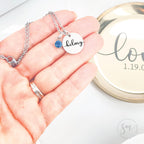 Personalized Birthstone Necklace | Custom Name Necklace | Girl friend Gift | Friend Necklace for Women | Kinsley Birthstone Necklace Custom KINSLEY-BS-DISC