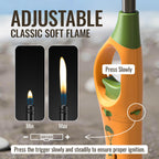 MK Lighter Outdoor Series Willow 9-Inch Xtra Length Extended Flex Neck 4-Pack Designs Multipurpose Refillable Adjustable Flame, Candle & BBQ Lighters, Prepping & Camping Supplies, Survival Lighters