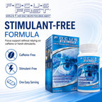 Focus Fast Brain Supplement - Improve Working Memory, Enhance Focus, Boost Cognition in as Little as 1 Hour, Caffeine/Stimulant Free Nootropic