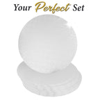 O'CREME White Wraparound Cake Pastry Round Drum Board 1/4 Inch Thick, 14 Inch Diameter - Pack of 10