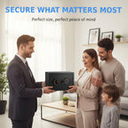 Small Safe for Home, 6.69"H Safe Box with Fireproof Waterproof Bag