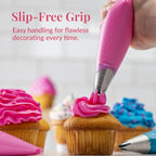 Prestee 400 Anti Burst Disposable Piping Bags, 12" - Pastry Bags, Icing Piping Bags, Tipless Piping Bags, Frosting Bags, Piping Bag, Cake Decorating Bags, Christmas Holiday Cake and Cookie Decoration
