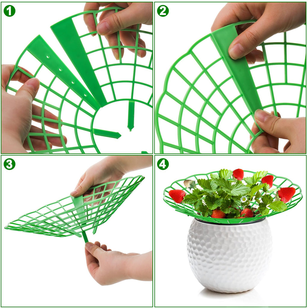 Pumtus 20 Pack Strawberry Supports, Strawberry Plant Stand With 3 Sturdy Legs, Strawberry Growing Racks, Strawberry Growing Frame Holder Cage, Keeping Berries Clean
