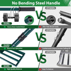 Lawn Leveling Rake,Stainless Steel Lawn Leveler with 30”x10” Ground Plate, 78” Adjustable Long Handle, Level Yard Tool for Grass, Golf Field, Level Soil or Dirt Ground Surfaces-Green