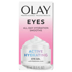 Olay Active Hydrating Eye Gel, Fragrance-Free, Anti-Aging Eye Cream with Hyaluronic Acid and Niacinamide, 0.5 oz