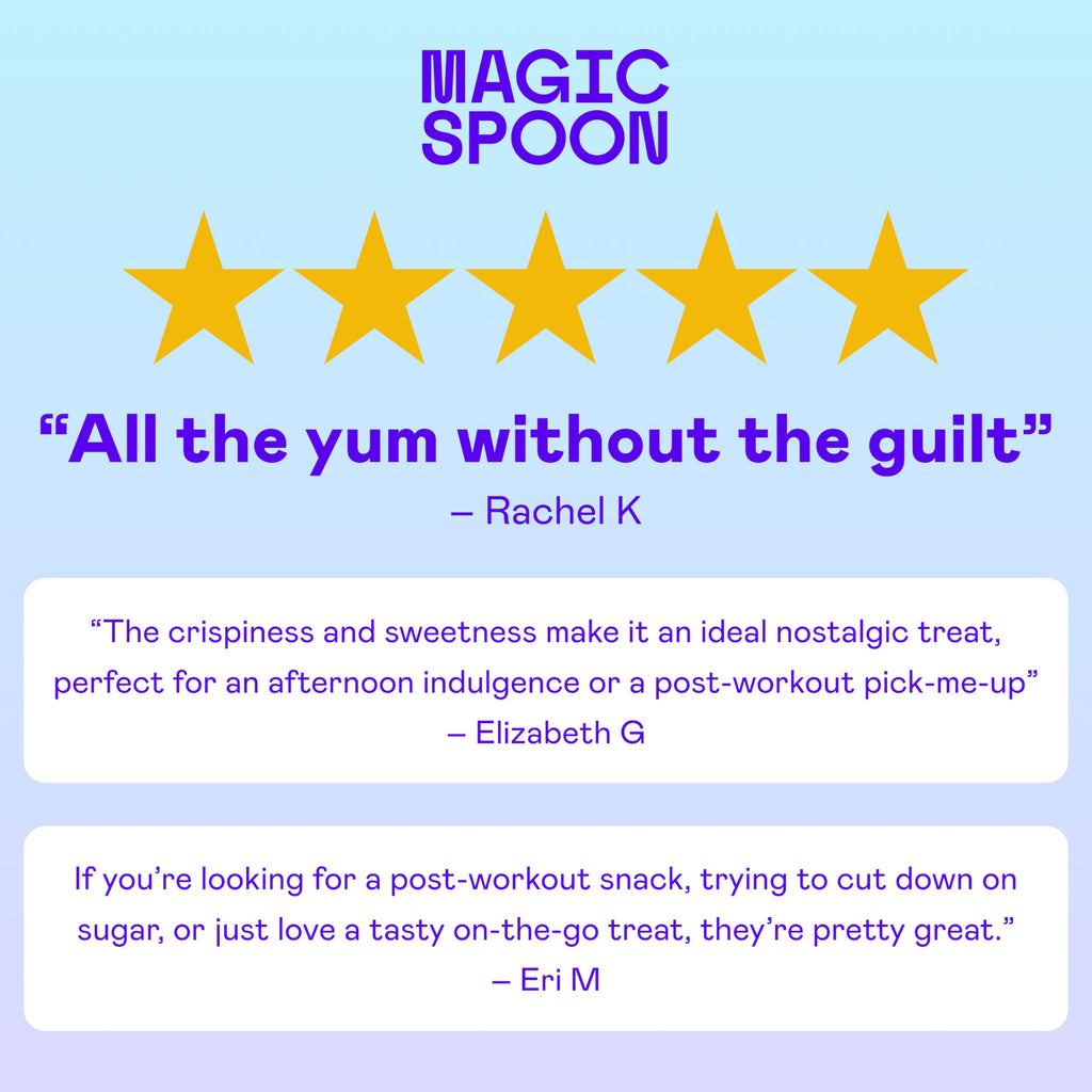 Magic Spoon Treats - 8 High Protein Bars, Blueberry Muffin - High Protein Gluten Free Snack - Sugar & Gluten Free Protein Cereal Bar - Low Carb & Keto Friendly - Healthy Snacks for Adults