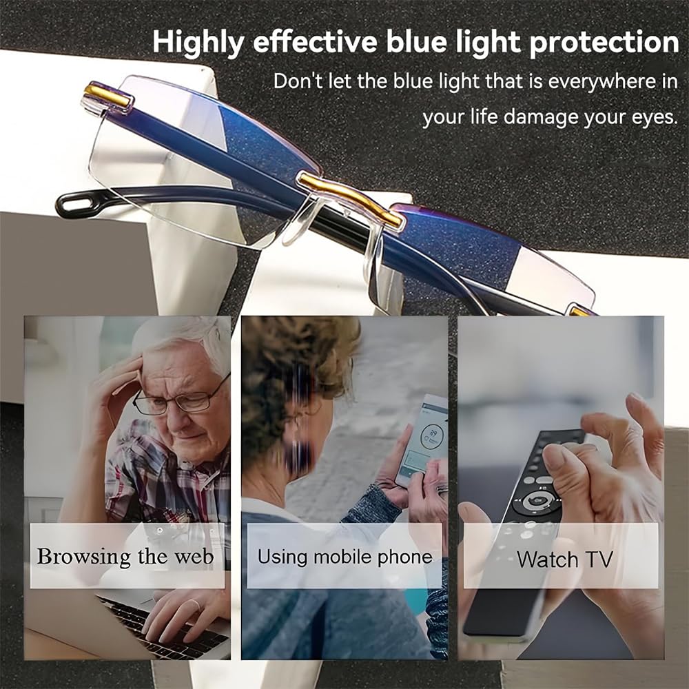 ONWSS Auto Focus Glasses Self Adjusting,Intelligent Auto Focus Glasses,Self Adjusting Eyeglasses For Women Men (2PCS)
