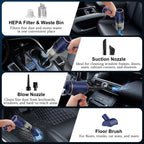 KMM Handheld Car Vacuum Cleaner, Hand Held Vacuum Cleaner and Air Duster
