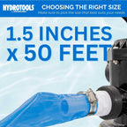 SWIMLINE HYDROTOOLS 8704 Economy Kink-Free PVC Backwash Hose 50' X 1.5" For Swimming Pools | Pool Hose | Heavy Duty | Chemical Resistant | Versatile | Kink Free | Lay Flat | UV Resistant | Drain Hose