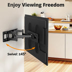 IWORKBOARD 50 55 65 inch Full Motion TV Wall Mount for 32-70 inch TV Bracket,Dual articulating Arms Mount, Tilt Swivel Extension Level, Max VESA 400x400mm, 16" Studs, 110 lbs,Fit Most 40 43 50+ TVs